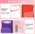 Forvencer 24 Pocket Project Organizer, 1/3-cut Tab Binder with Sticky Labels, Multi Pocket Folder, Blush