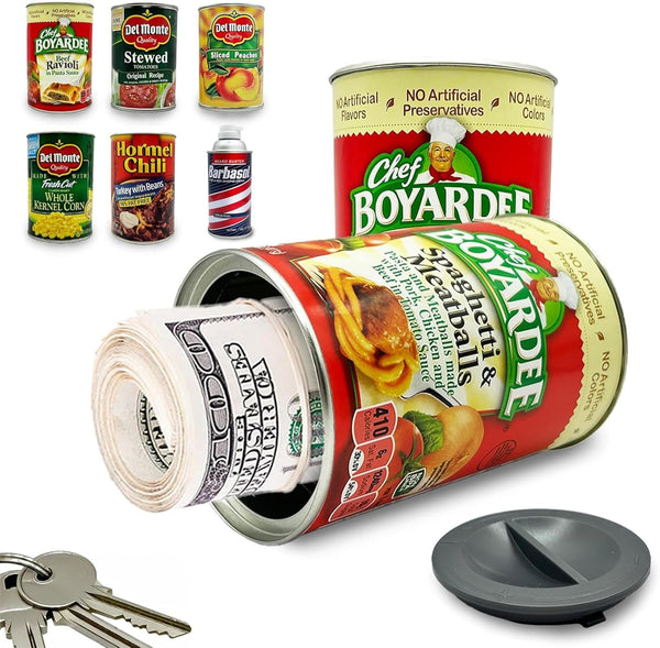 Fake Soup Can Diversion Safe - Keep Your Valuables Safe - Storage Home Security - Spaghetti and Meatballs