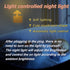 ESUPPORT 2 Pack 50000h) Mushroom-Shaped Energy Saving Sensor LED Night Light with Plug Yellow(Average Life Expectancy