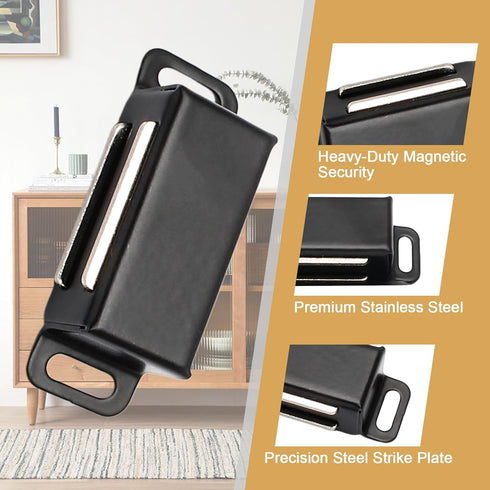 Jersvimc 4Pcs Closet Magnetic Door Catch Cabinet Door Magnets Catch, Drawer Magnet Latch Magnetic Shutter Hardware