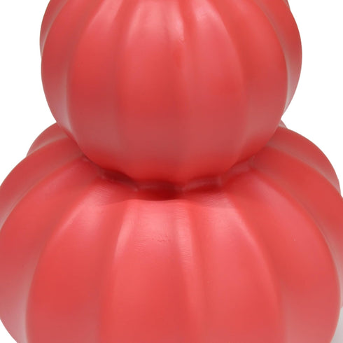 LT1162-ORG 12.5" Simple Designs Chic Glow Stacked Double Gourd Ceramic Table Lamp, for Bedroom, Office, Living Room