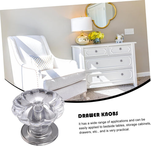6pcs Housoutil Mini Decorative Knob for Bedside Cabinet Easy to Install Pulls and Elegant Knobs for Home Furniture