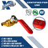 4 Pieces 1/2" Pex Ball Valve Hot & Cold, 24-2-1&2=4X (4 Packs)