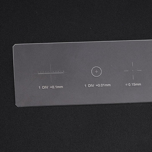 0.01mm Stage Micrometer - Microscope Objective Calibration Slide Glass Stage Micrometer DIV 0.01mm