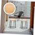 OUNONA Replacement Wooden Stool Seat Solid Rubberwood Round Dining Stool Accessory Sturdy Comfortable Scratch-Resistant