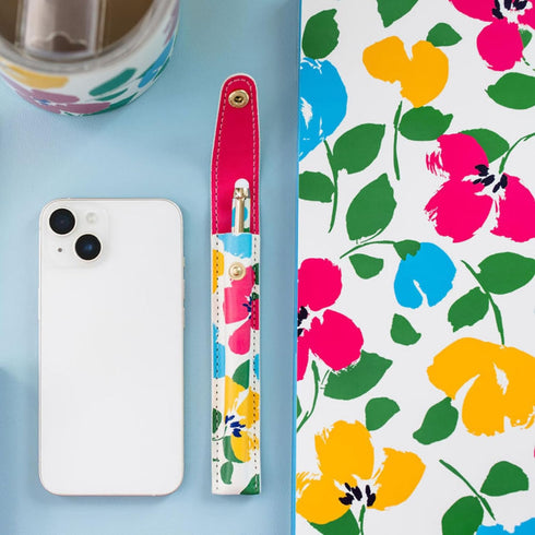 kate spade new york Stylus Pen for Touch Screens, Metal Ballpoint Pen with Black Ink and Storage Pouch, Painterly