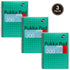 Pukka Pad, B5 Metallic Jotta Book 3-Pack for Home, School, and Office – 10 x 8 in – Wirebound Notebook with 8mm Lines and 80GSM Paper – Features Perforated Edges - 200 Pages, Green