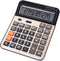 Meichoon Solar Battery Calculator, Dual Power Large Standard Function Desktop Business Calculator, 14 Digit Gold