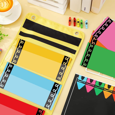 JarThenaAMCS 30 14 Student Behavior Clip Chart for Classroom Kids Track Reward Incentive Behavior Pocket Chart Crayon
