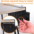 LUKETURE Desk Side Storage, Under Desk Organizer, Steel Hanging Laptop Holder with Pen Holder, Black, M(1 Tier)