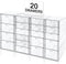 Makeup Organizer with 20 Drawers, 4 Set Clear Acrylic Storage for Desktop Office Supplies, Hair Accessories