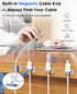 3.3FT 3A 2 17 StayCable USB A to USB C Cable with Built-in Magnetic Holder for Nightstand, Desk and Car, Fast Charging