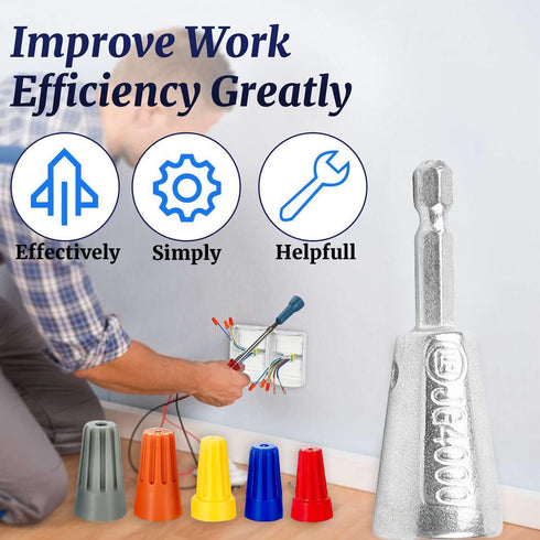 25 Pcs Wire Connectors & 1 Pc Silvery Wire Nut Twister, Insulating Insert Twist Electrical Wire Connectors Kit
