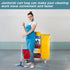 Cleaning Cart Bag, Zippered Front Replacement Janitorial Cart Bag, 24 Gallon Large Capacity Commercial Cleaning Bags