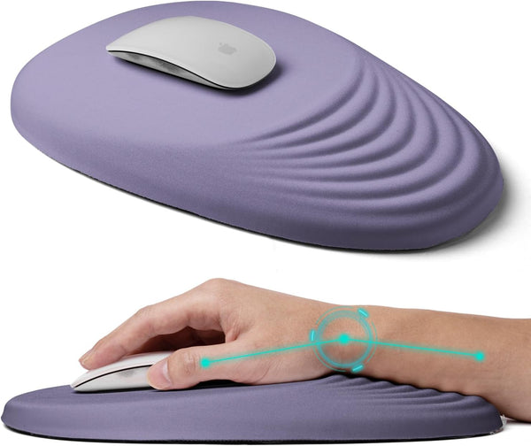 Ergonomic Mouse Pad with Wrist Rest Support, Entire Memory Foam Mouse Pad with Non-Slip PU Base, Wireless Mouse Pad,