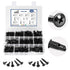 400Pcs Self Tapping Screws for Metal, 410 Stainless Steel #8#10 Self Drilling Screws Assortment Set, Black