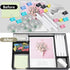 Black Office Desk Accessories Set, Desk Drawer Organizer with Stapler, Tape Dispenser, Scissors, and Sticky Notes