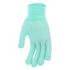 MUD Women's Everyday Mini-Dot Palm Garden Gloves, 2 PK, Lightweight Nylon Knit, Saffron & Mint Colored, Medium/Large
