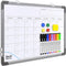 Small Monthly Calendar Dry Erase Whiteboard, 16" x 12" - Magnetic Hanging Double-Sided Board for Home, Office, Planning