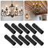 10Pcs 4 Inch E14 Tall Candle Socket Covers, Chandelier Socket Covers, Molten Wax Drop Pattern, Caliber Plastic Candle