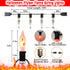10Ft 10 Bulb Halloween Flickering Flame String Lights, Outdoor Christmas Lights Flicker Flame Light, Plug in Hanging