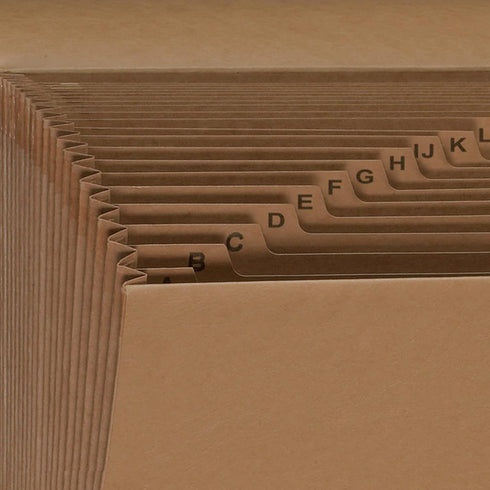 Smead Expanding File with Flap and Cord Closure, 21 Pockets, Alphabetic (A-Z), Letter Size