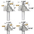 4Pcs Bits,1/2" Shank,3/4",7/8",1-1/8",1-1/4" Wavy Edge Molding Router Cutting Height for Wood Table Edging,Picture