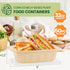 100 (50 Pack) Lids,32 oz Piece Meal Prep Containers with Resuable Cornstarch Material Salad Containers, Plant-based