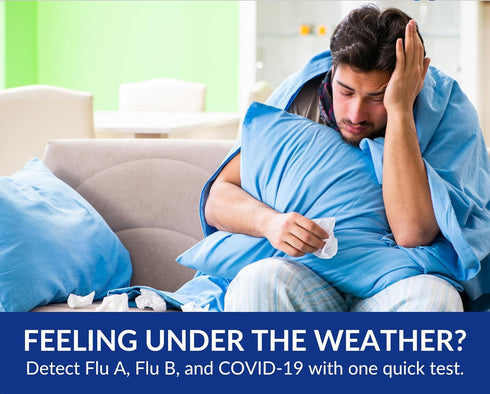 Tyfast at-Home Flu A/B and COVID-19 Rapid Test Kit, Easy, Accurate, Fast Results in 10 Minutes, 1 Test
