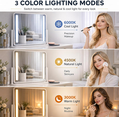 JKHTBDM Dimmable Lights,2500mAh LED,5W 120 Closet, Mirror Rechargeable Under Cabinet Makeup Light with LEDs, Stick On