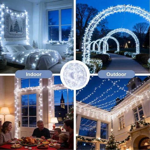 165FT 500LED 30V 8 LED String Lights, Plug in Waterproof String Lights with Modes for Indoor and Outdoor Party Wedding
