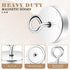 Neosmuk Magnetic Hooks, 100lb Heavy Duty Earth Magnets with Eyebolt for Hanging, Silver, 2 Pack