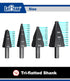 1/4 to 1-3/8 Inch HSS Step Drill Bit for Metal, Plastic, Wood, Heavy Duty Unibit with Multi Hole Sizes