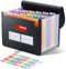 ThinkTex Expanding File Folder, 12 Pockets Accordion File Organizer, Portable Expandable Plastic Filing Box with