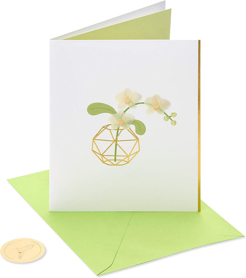 Papyrus Thank You Cards with Envelopes - Message in a Bottle and Orchid (2-Count)