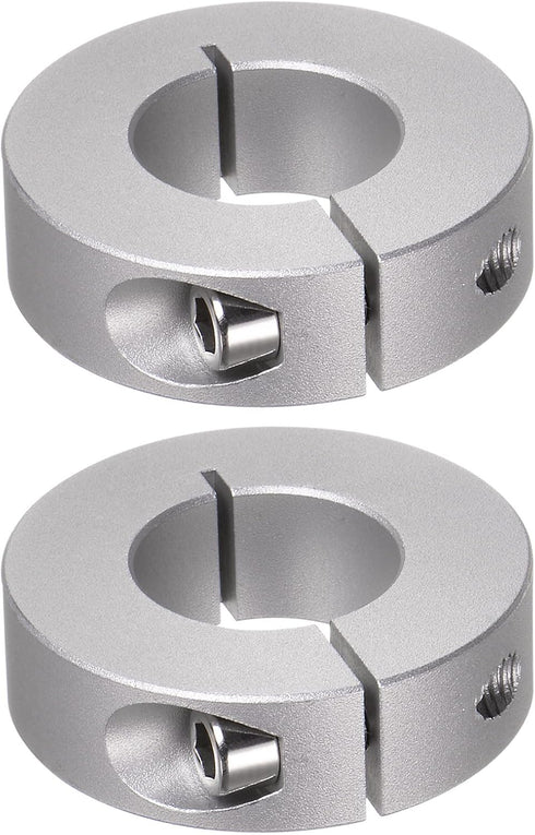 HARFINGTON 2pcs Aluminum Alloy Shaft Collar Set, 25mm Bore, 50mm OD, 15mm Width, for Wheel Barrow Axle, Gearbox