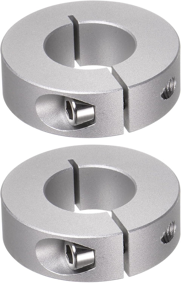 HARFINGTON 2pcs Aluminum Alloy Shaft Collar Set, 25mm Bore, 50mm OD, 15mm Width, for Wheel Barrow Axle, Gearbox