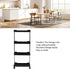 Miriam Song 4 Slim Rolling Storage Cart, Tier bar cart Organizer for Bathroom, Kitchen, Laundry, Narrow Places, Mobile