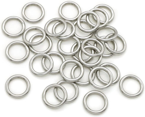 30 PCS Welded Stainless Steel O-Ring - Welded Round Rings for Camping Belt, Dog Leashes, Luggage Accessories (3mm×15mm