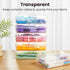 6 Pack Sooez Pencil Box, Hard Pencil Boxes for School Supplies Bulk, Large Plastic Pencil Case with Lid, Clear Pencil