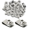Evecad 40 Packs 1/4" - 20 Stainless Steel Regular Extruded U Nuts, U