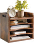 YMYNY Desktop File Organizer with Handle, Document Mail Tray Sorter, 5 Tiers Paper Holder for School Home Office,
