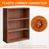 50pcs 0.7"x0.9" (16.6x23.1mm) 90 HARFINGTON Plastic l Brackets Small Round l Shape Bracket Degree Right Angle Corner