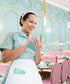 Mymazn Server Books for Waitress, Organizer Wallet for Restaurant Waitstaff, Guest Check Book Holder, Turquoise Green