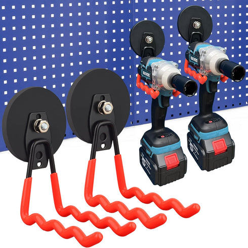 MUTUACTOR 2 Packs Large Heavy Duty Magnetic Hooks, Strong Storage Hooks for Hanging Tools and Utensils