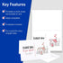 5.5" 8.5", 30 (8316) Avery Printable Half-Fold Greeting Cards, Envelopes Included, x Matte White, Inkjet Printer