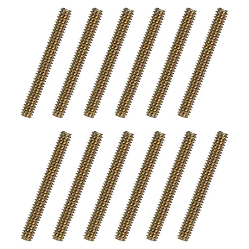 uxcell 12pcs Fully Threaded Rods 1/4x2-3/4" Carbon Steel All Thread Studs for Furniture Garden Railing Assembly