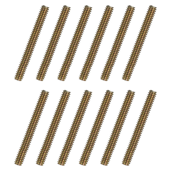 uxcell 12pcs Fully Threaded Rods 1/4x2-3/4" Carbon Steel All Thread Studs for Furniture Garden Railing Assembly