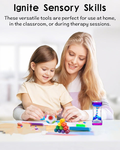 XiQiCYun 9-Piece Calm Down Corner Supplies for Kids | Anxiety Relief Tools Kit| ADHD Tools for Kids Emotional Support