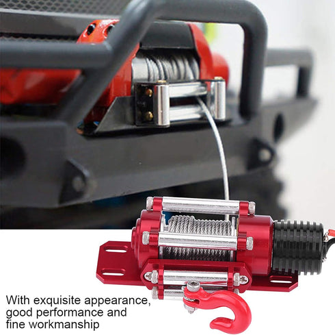 Winch 1/10, Winch Winch, Winch SCX10 D90 RC RC Metal RC Car with Remote Control Receiver, for Axial HPI RC Car